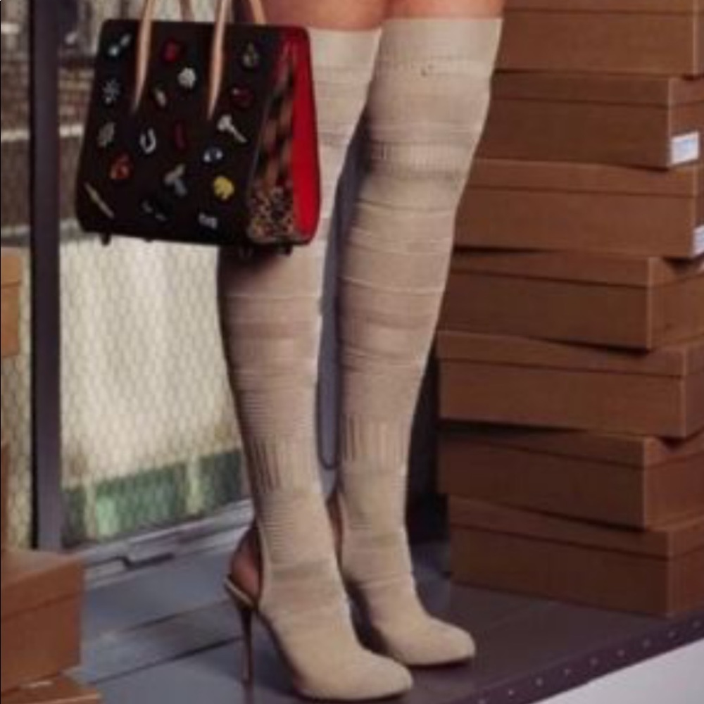 Christian louboutin kristy sock boot heels 37-38.5